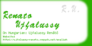 renato ujfalussy business card