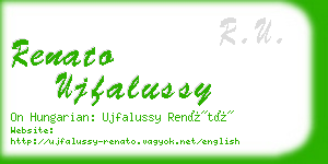 renato ujfalussy business card